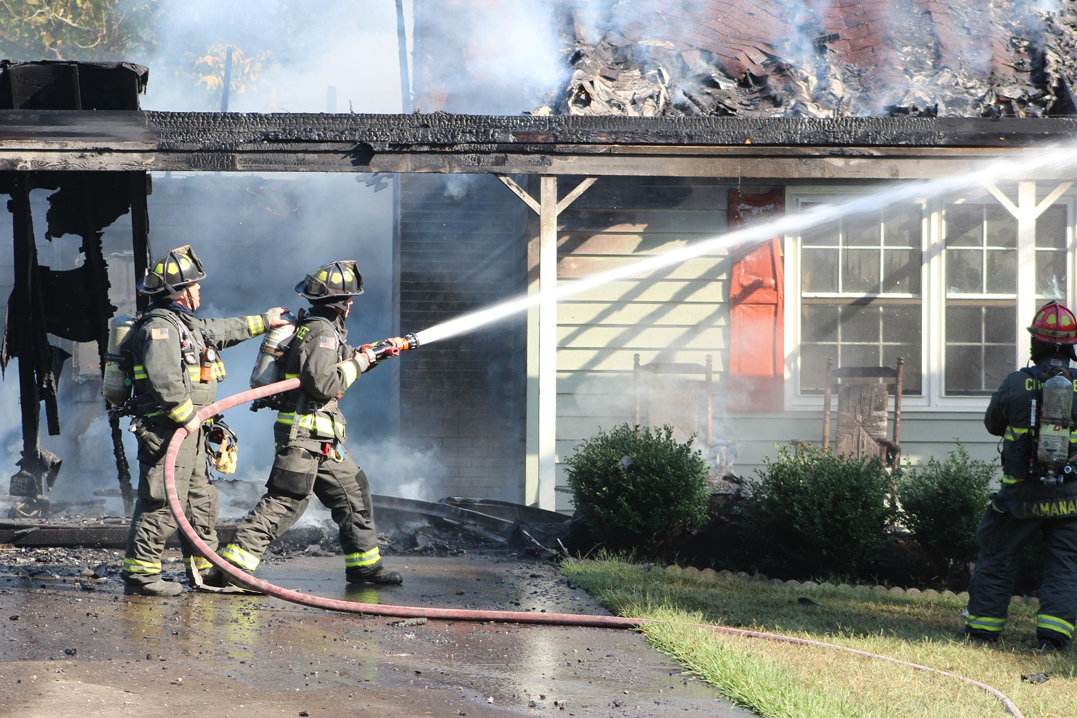 The home was completely destroyed by the late afternoon fire.