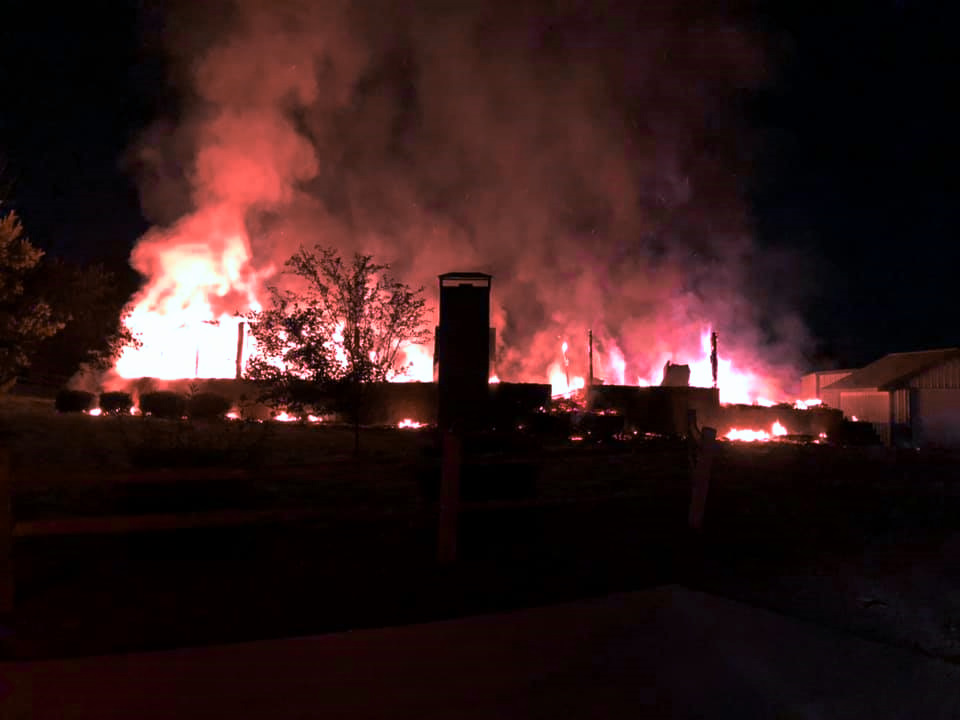 The home of Chattin Drive burned to the ground on Tuesday night (photo by Jimmy Kelley).