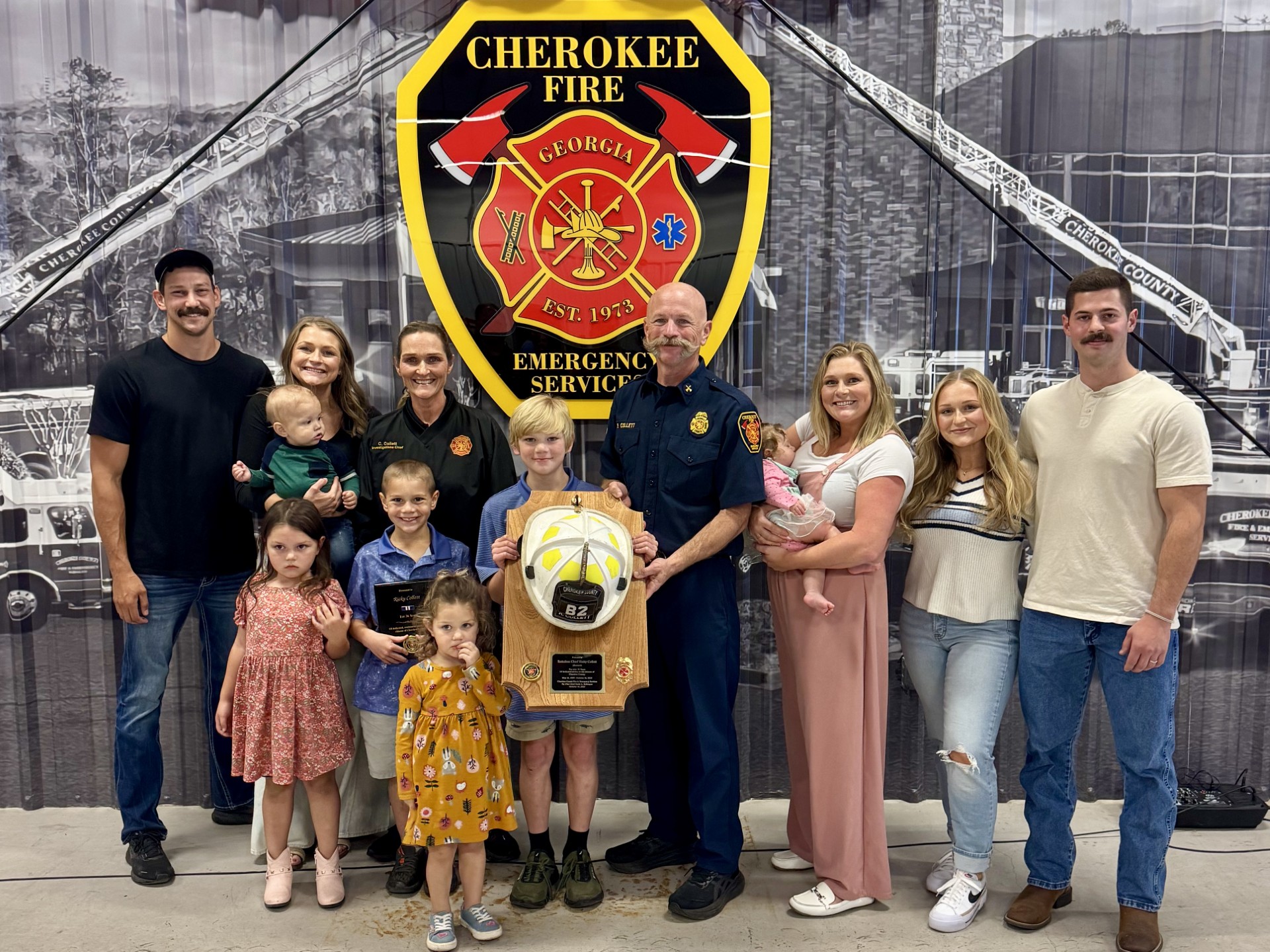 Chief Collett with his family.
