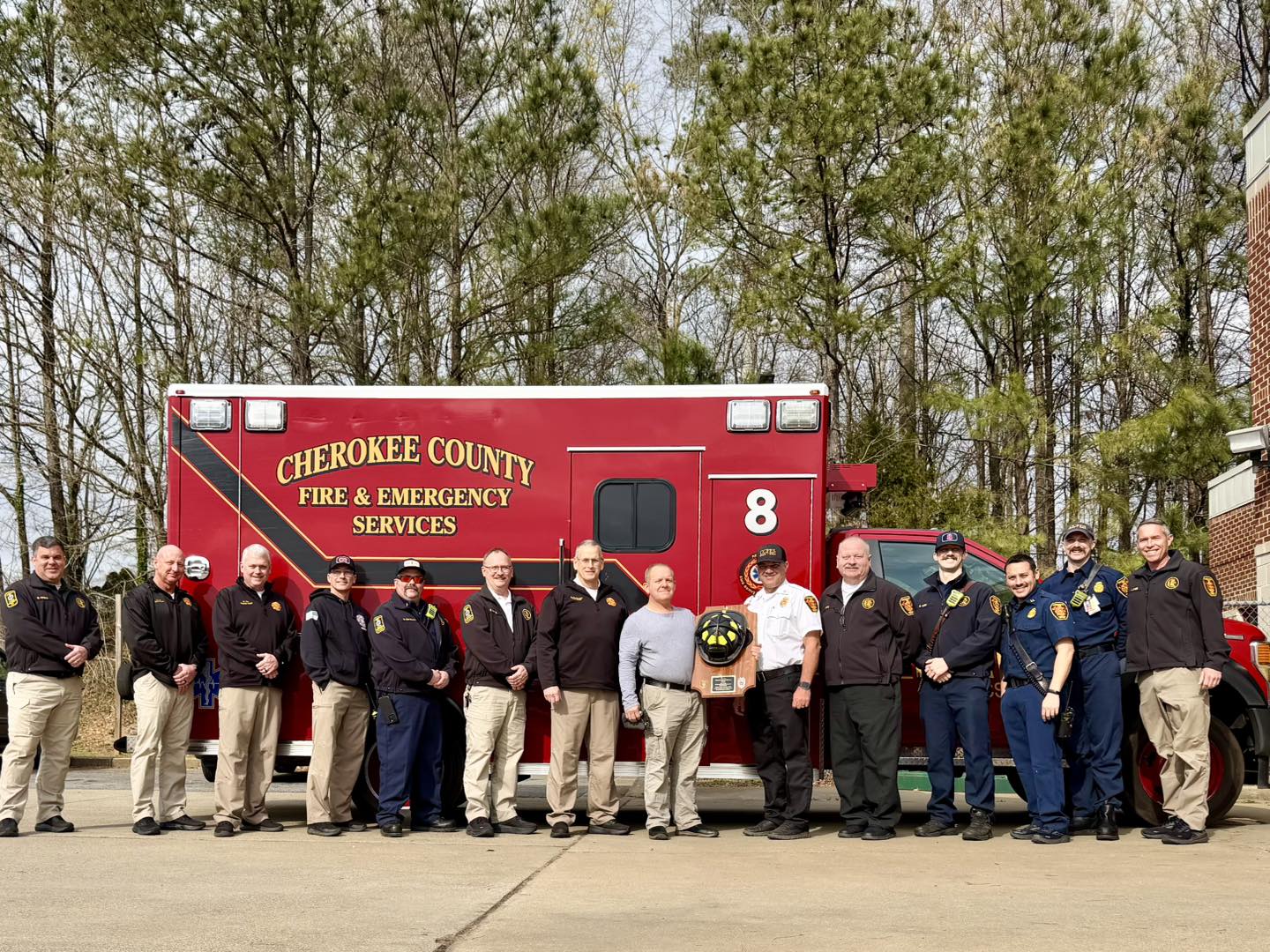 Sgt. Roberts with members of CCFES.