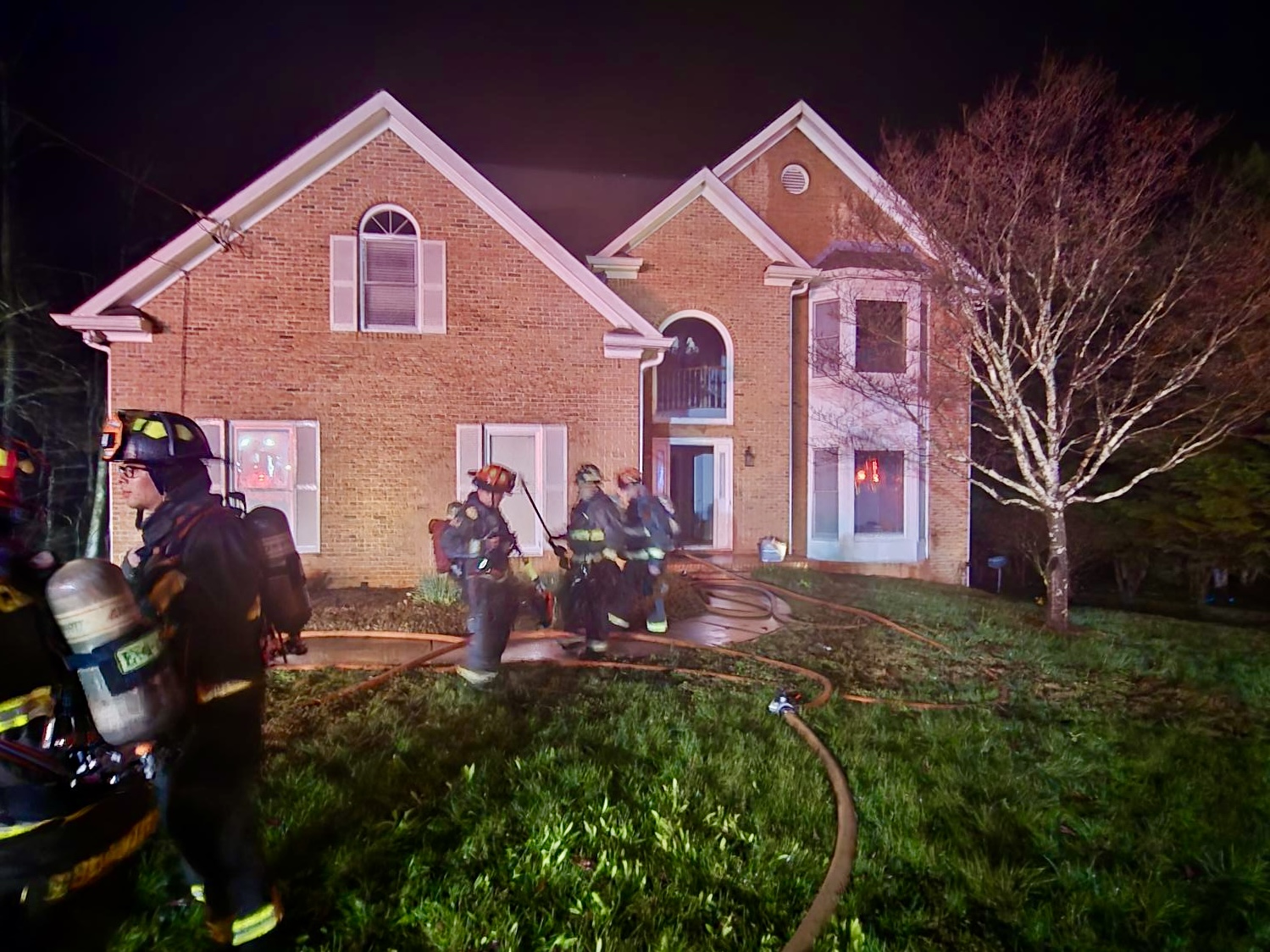 Firefighters respond to structure fire caused by lightning 